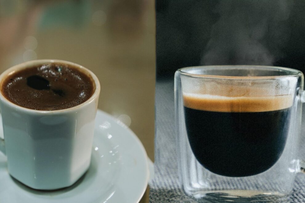 espresso ve Türk kahvesi